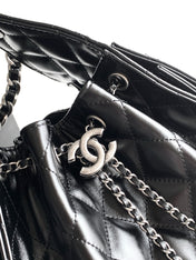 CHANEL 26S HOBO BAG 30 IN BLACK CALFSKIN