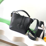 CHANEL 26S BUCKET SHOULDER BAG 26 IN BLACK CALFSKIN GOLD HARDWARE