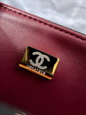 CHANEL 26S WALLET ON CHAIN 22 IN BLACK GRAINED CALFSKIN GOLD HARDWARE