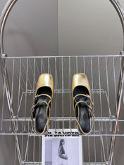 JACKIE 50 PUMP METALLIC GOLD LAMBSKIN