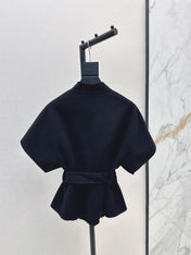 DIOR 25S SHORT DOUBLE-FACED KNIT COAT 586