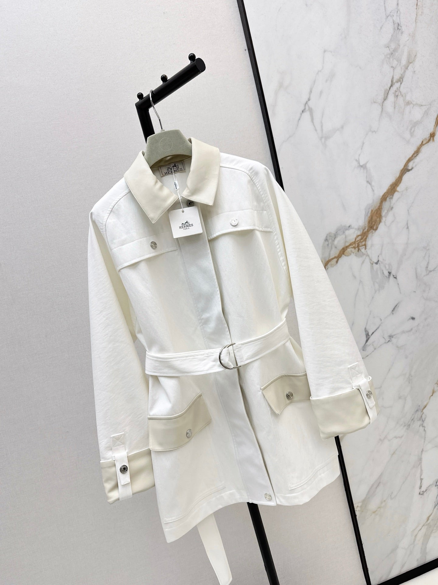 HERMES 25S LONG WINDJACKET 99430