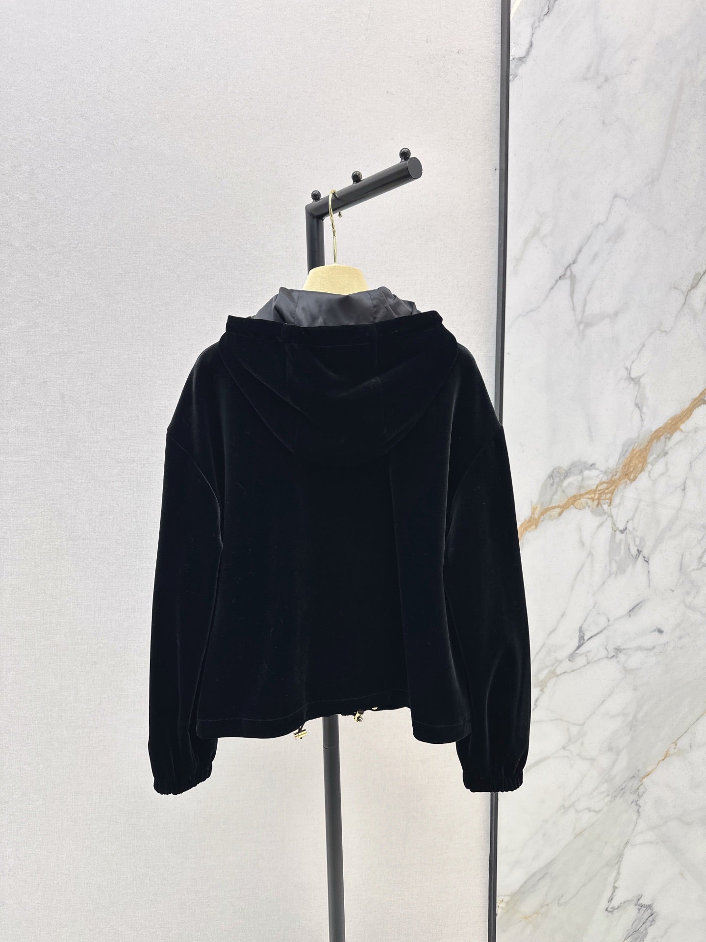 MIUMIU 26S HOODED VELVET JACKET 951