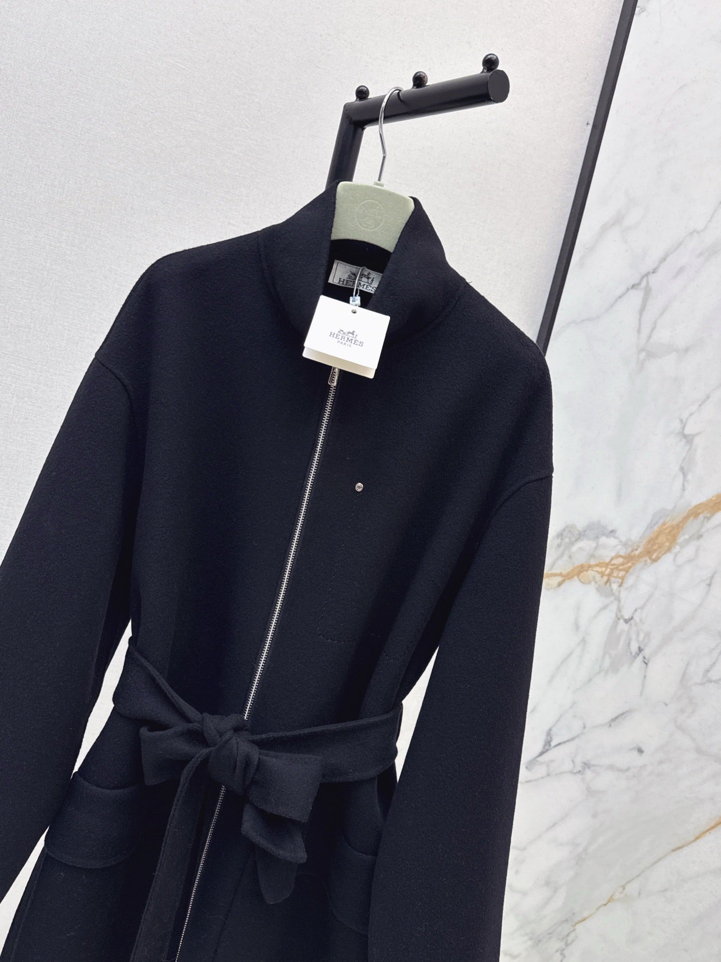 HERMES 25S STAND-COLLAR ZIP-UP JACKET 037