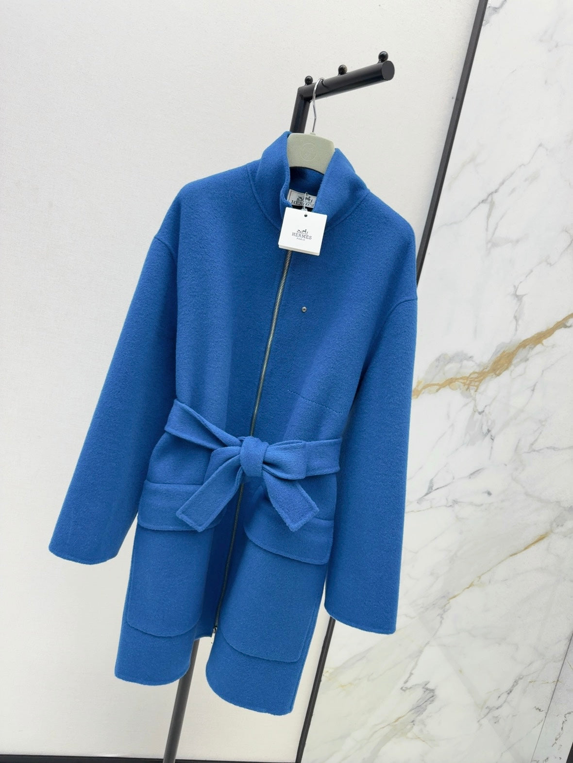 HERMES 25S STAND-COLLAR ZIP-UP JACKET 96710