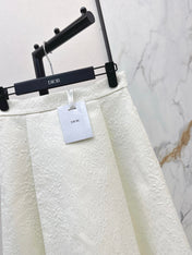 DIOR 25S WHITE FLARED SKIRT 514