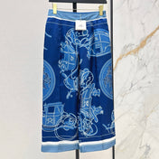 HERMES 25S WIDE‑LEG STRAIGHT PANTS 424