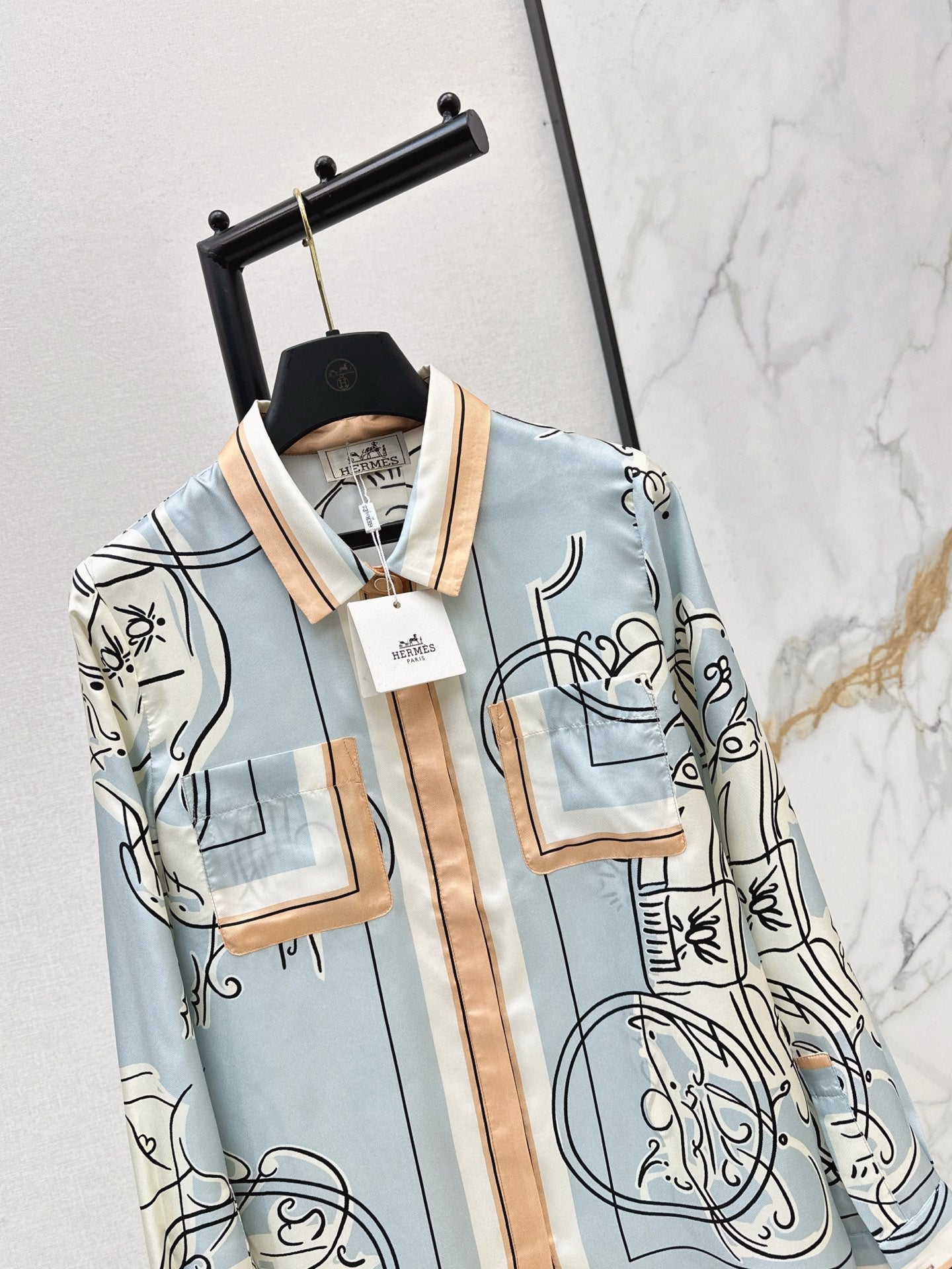 HERMES 25S SILK SHIRT 427
