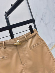 HERMES 26S LEATHER SHORTS 791