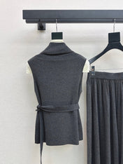 HERMES 26S SLEEVELESS TOP AND STRAIGHT-LEG TROUSERS SET 754