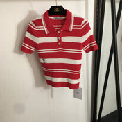 DIOR 26S SHORT-SLEEVE POLO KNIT TOP 1079