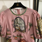 ZIMMERMANN 26S PUFF SLEEVE PATTERNED DRESS STYLE 19