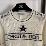 DIOR 26S SHORT-SLEEVE CUT-OUT KNIT TOP 1081