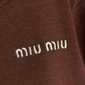 MIUMIU KNIT TOP AND STRAIGHT-LEG PANTS SET STYLE 857