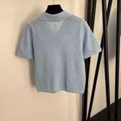 DIOR 26S SHORT-SLEEVE CUT-OUT KNIT TOP 1108