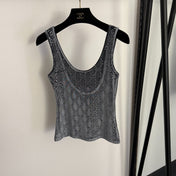 GUCCI 26S EMBELLISHED VELVET SLEEVELESS TOP 175