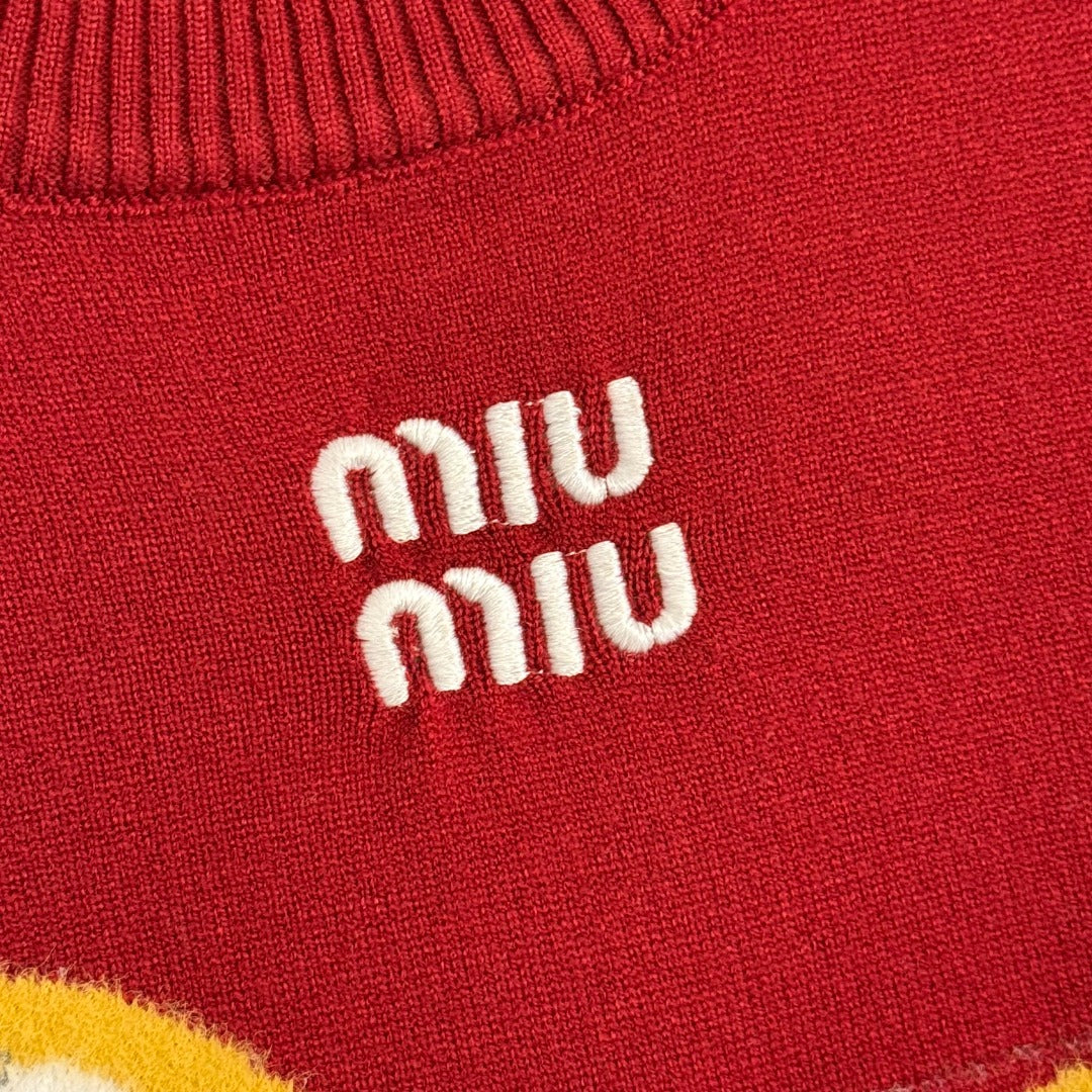 MIUMIU 26S SHORT SLEEVE KNIT SWEATER 1028