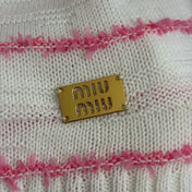 MIUMIU 26S SHORT SLEEVE KNIT TOP 1020