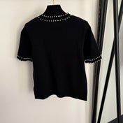 MIUMIU 26S SHORT SLEEVE CREW NECK KNIT CARDIGAN 1017