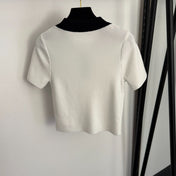 CHANEL 26S SHORT-SLEEVE KNIT POLO SHIRT 986