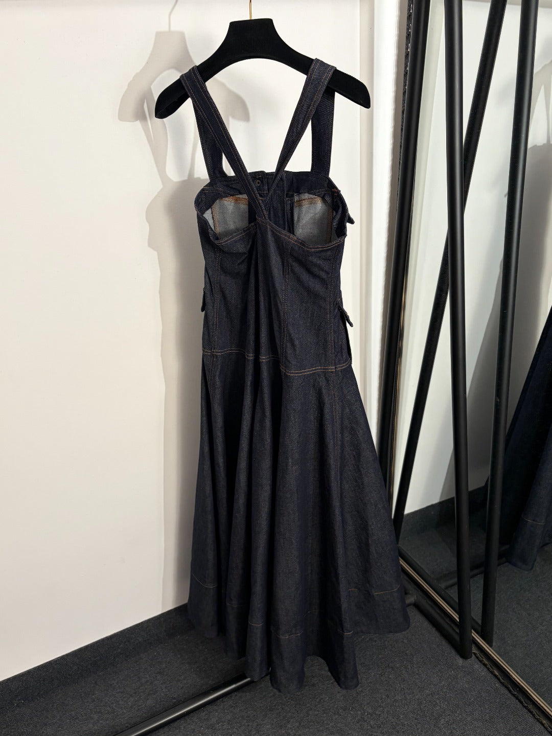 ZIMMERMANN 26S DENIM PINAFORE DRESS STYLE 34