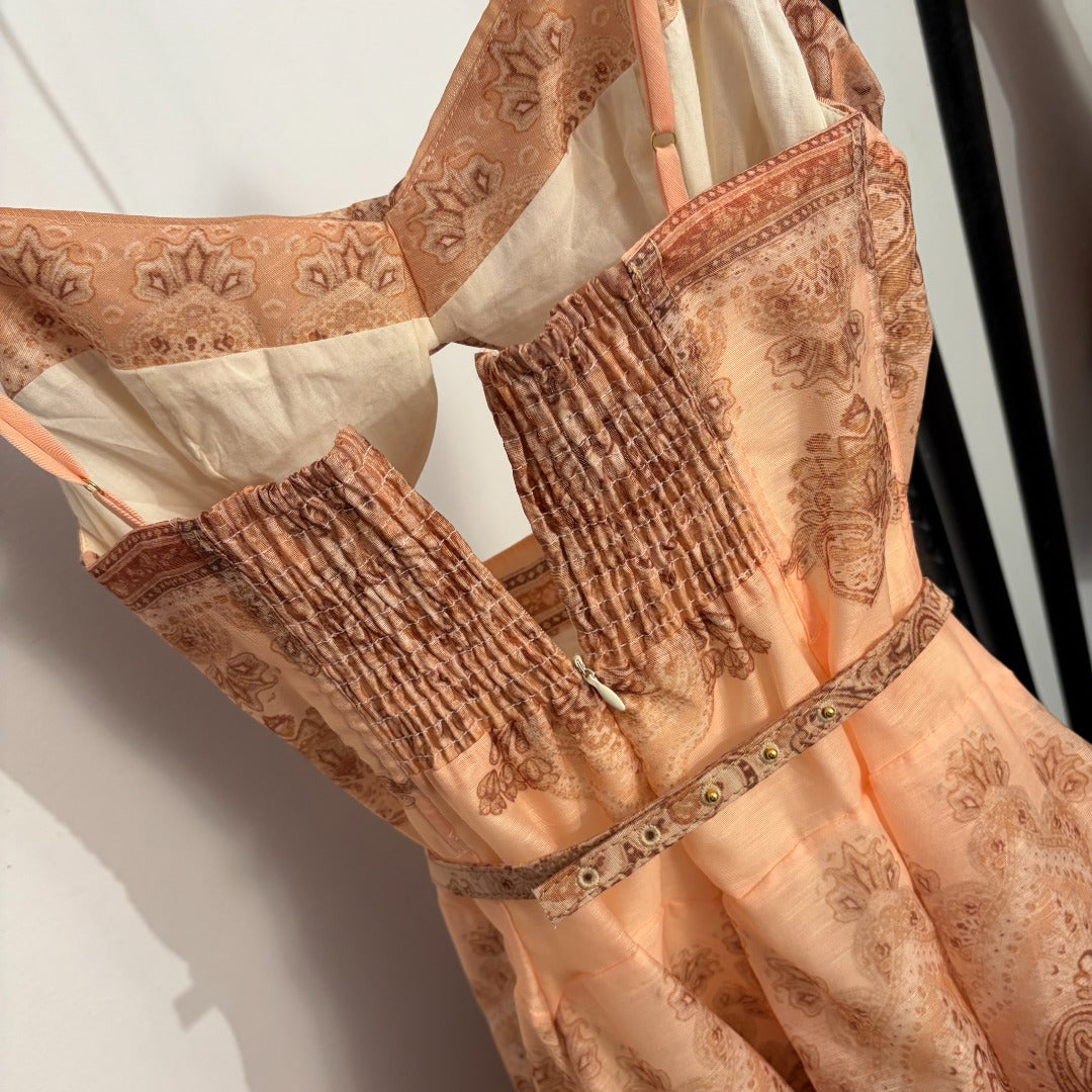 ZIMMERMANN 26S PATTERNED CAMI DRESS STYLE 10
