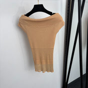 CHANEL 26S OFF-SHOULDER KNIT TOP 1362