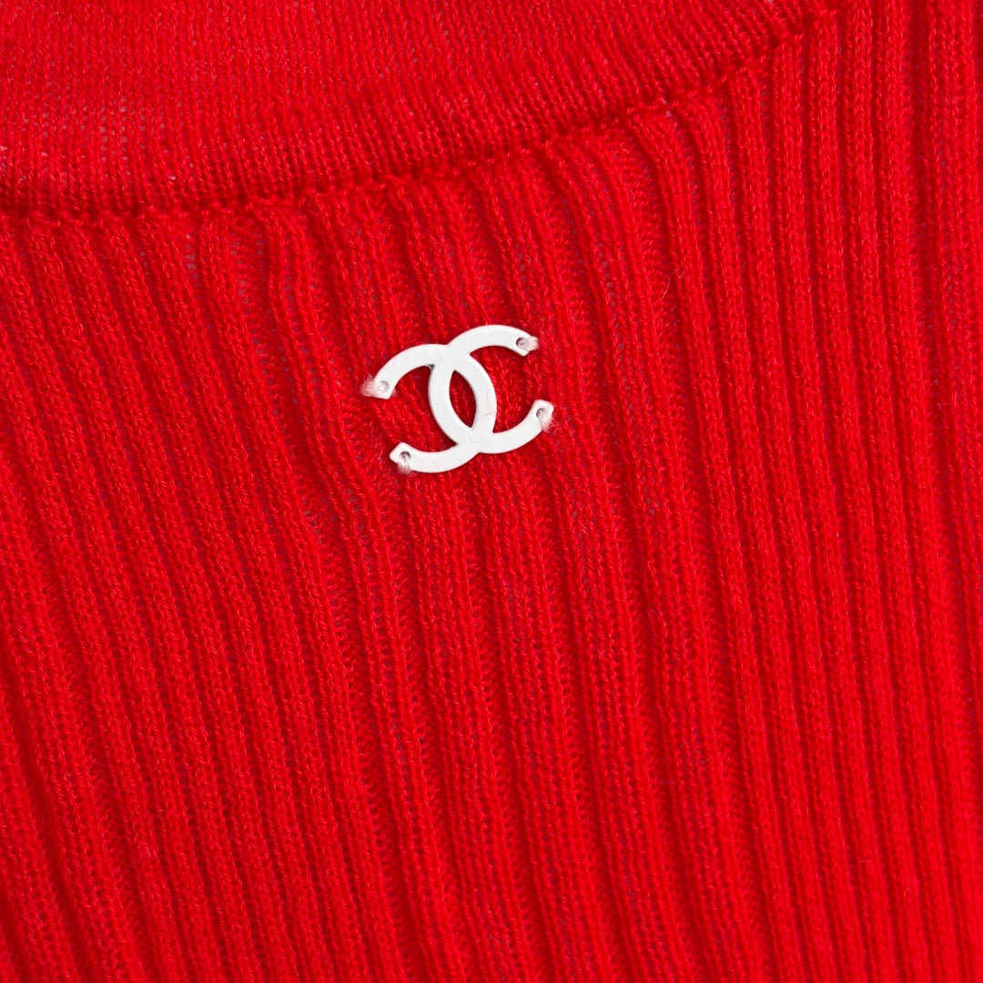 CHANEL 26S SHORT-SLEEVE KNIT TOP 1486