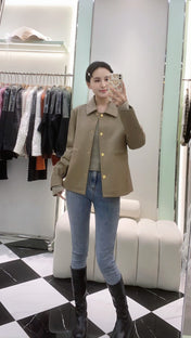 HERMES 25S SHORT SHEEPSKIN JACKET 044