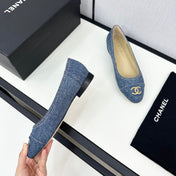 cc ballet flat blue denim 166815