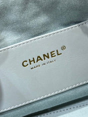 CHANEL 25S HOBO BAG 30 IN LIGHT BLUE CAVIAR WITH GOLD HARDWARE