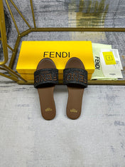 FF Signature 10 Black Brown Cotton Fibre Slide