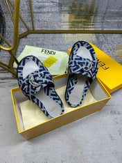 FF Feel 10 Blue Grey FF jacquard Slide