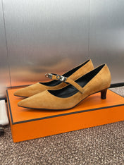 KIARA 40 MM PUMP IN BRONZE BROWN SUEDE