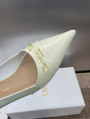 MY DD 25S HIGH HEEL 55MM IN WHITE CALFSKIN GOLD LOGO
