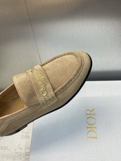 DIOR 25S LOAFER IN LIGHT BROWN SUEDE