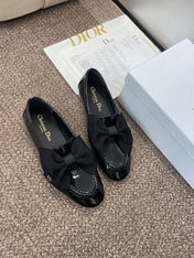 DIOR 25S LOAFER IN BLACK PATENT CALFSKIN AND GROSGRAIN