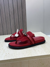 HM 26S EMPIRE SANDAL IN BURGUNDY RED SUEDE SILVER HARDWARE