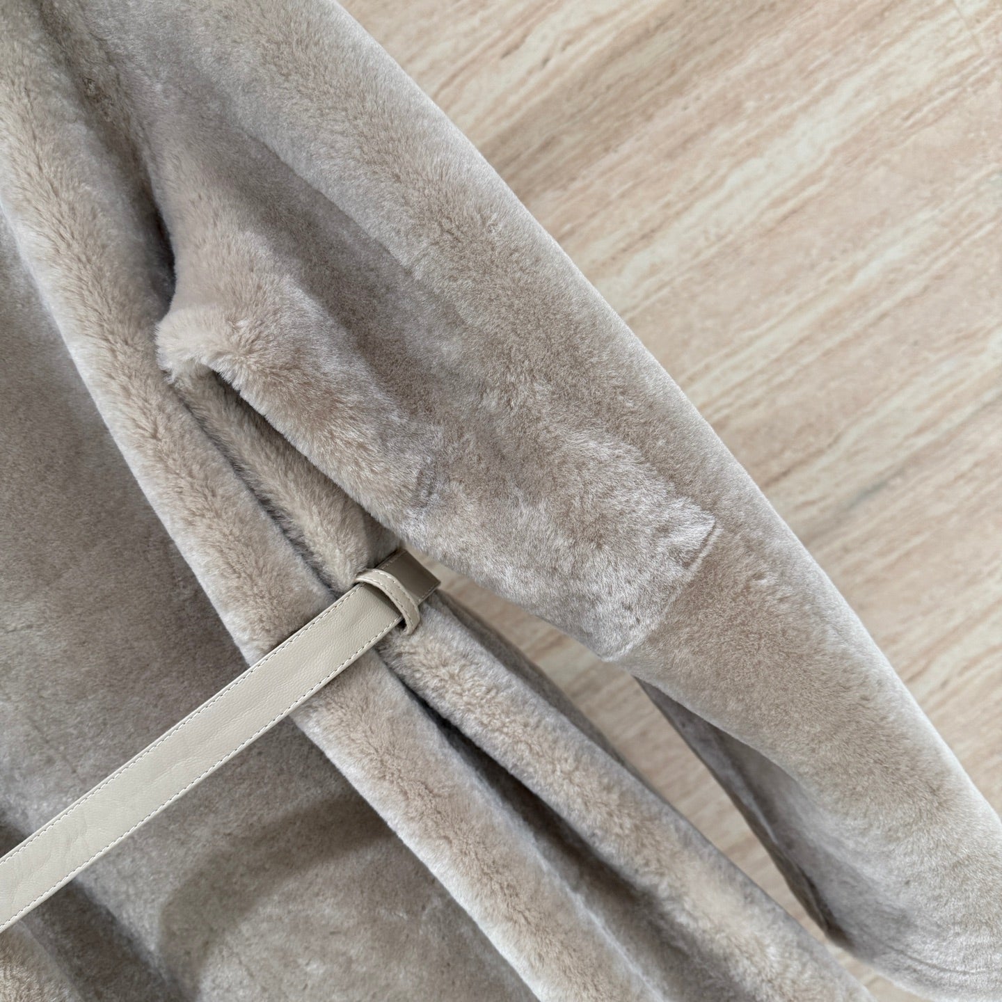 HERMES 25S LONG SHEARLING COAT 471