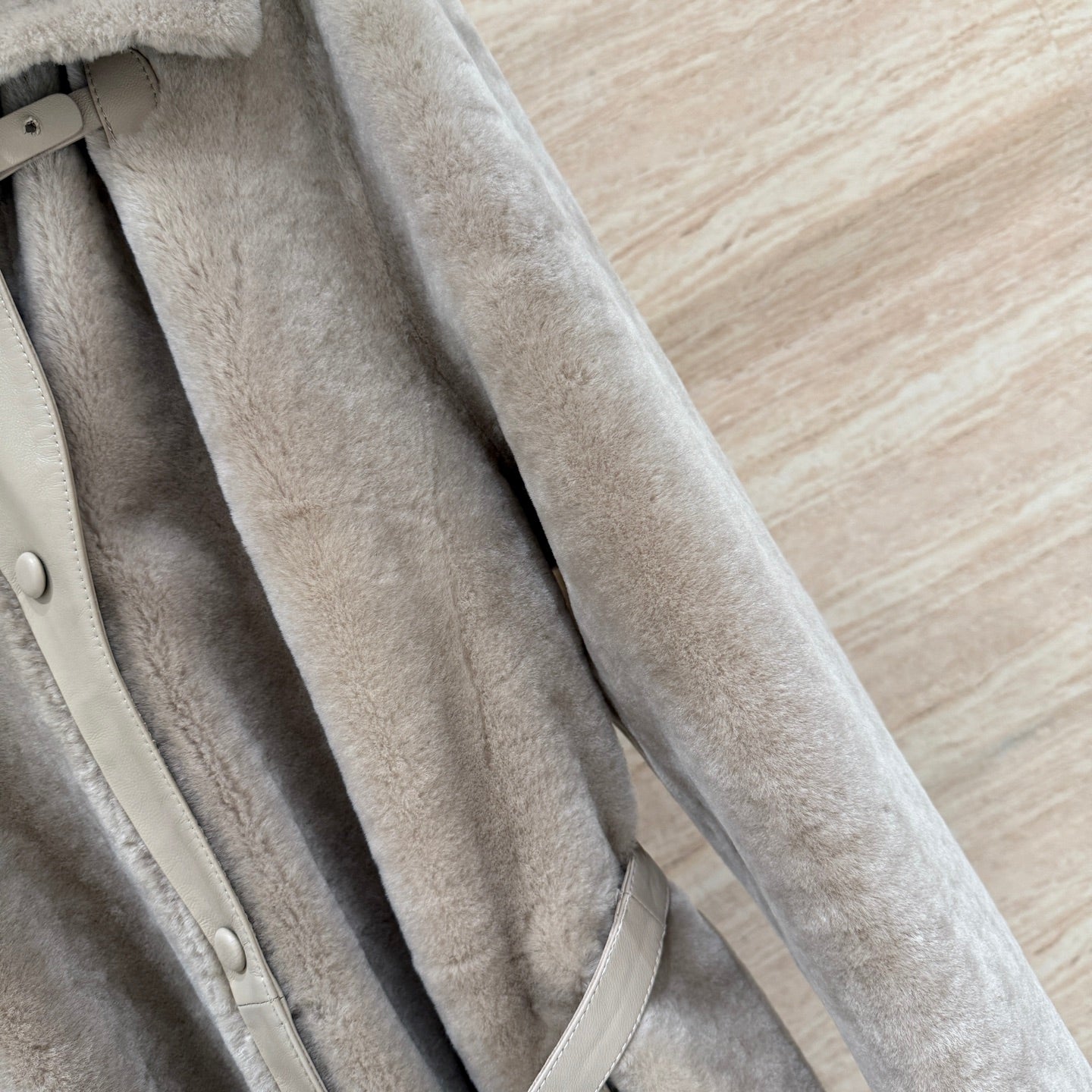HERMES 25S LONG SHEARLING COAT 471