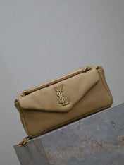YSL 25S CALYPSO HANDBAG 26 IN LIGHT BROWN LAMBSKIN GOLD HARDWARE