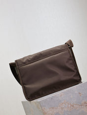 NIKI LARGE 32 IN CHOCOLATE NYLON SILVER LOGO