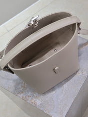 YSL 25S LE 37 BAG 20 IN DUSTY GRAY CALFSKIN SILVER HARDWARE