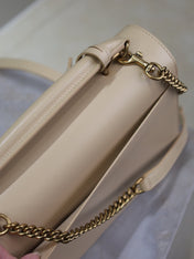 YSL 25S SUNSET MM 25 IN NUDE CALFSKIN GOLD HARDWRE