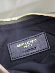 JAMIE POCHON 38 IN ARMY GREEN LAMBSKIN GOLD HARDWARE
