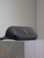CLASSIC CROSSBODY BAG 25 IN BLACK CAVIAR LEATHER GOLD LOGO