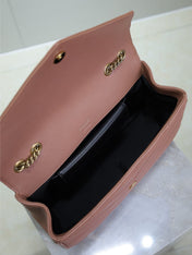 LOULOU MEDIUM 29 IN SALMON PINK SHEEPSKIN GOLD HARDWARE