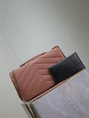 LOULOU MEDIUM 29 IN SALMON PINK SHEEPSKIN GOLD HARDWARE