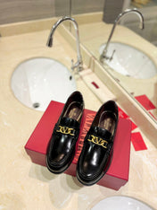 The Bold Edition Vlogo Black Calfskin Loafer