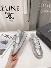 SL SL/61 SNEAKERS SILVER PERFORATED CALFSKIN